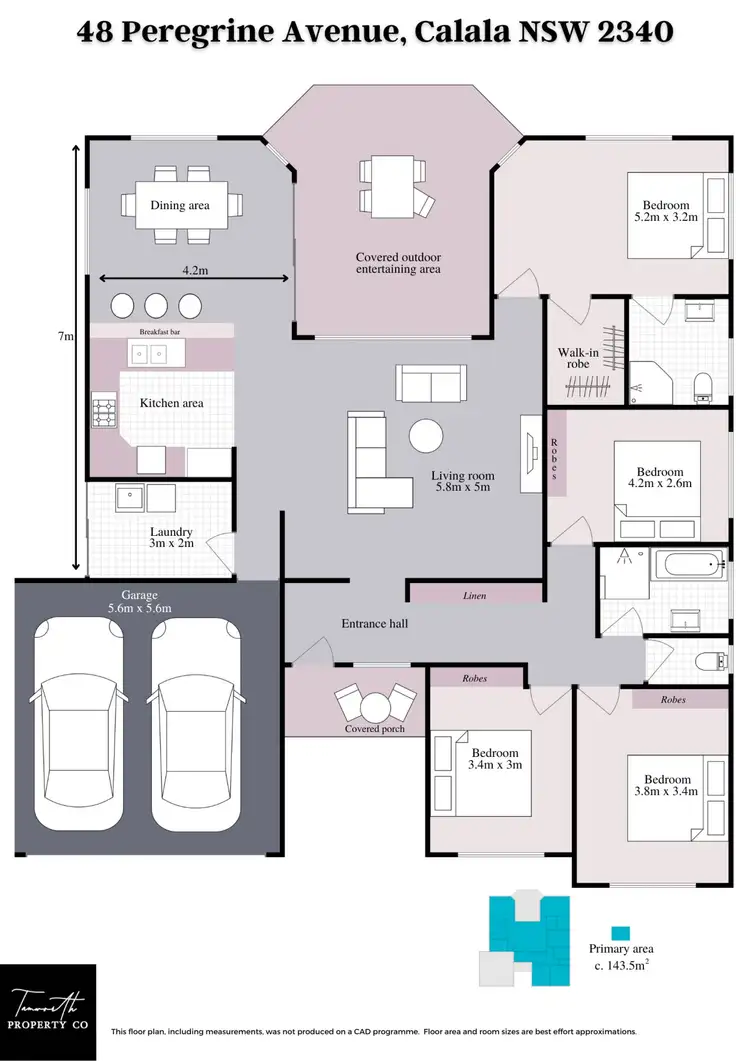 Floorplan of Homely house listing, 48 Peregrine Avenue, Calala NSW 2340