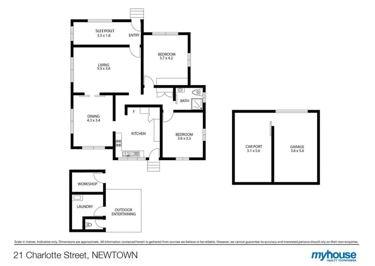 Floorplan of Homely house listing, 21 Charlotte Street, Newtown QLD 4350