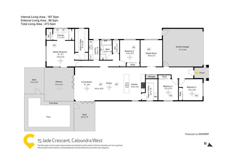 Floorplan of Homely house listing, 15 Jade Crescent, Caloundra West QLD 4551