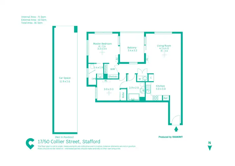 Floorplan of Homely apartment listing, 17/50 Collier Street, Stafford QLD 4053