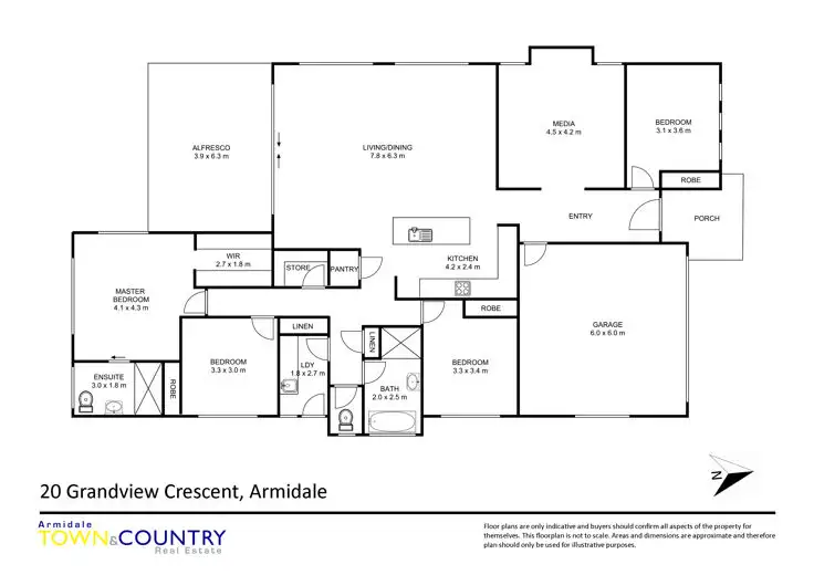 Floorplan of Homely house listing, 20 Grandview Crescent, Armidale NSW 2350