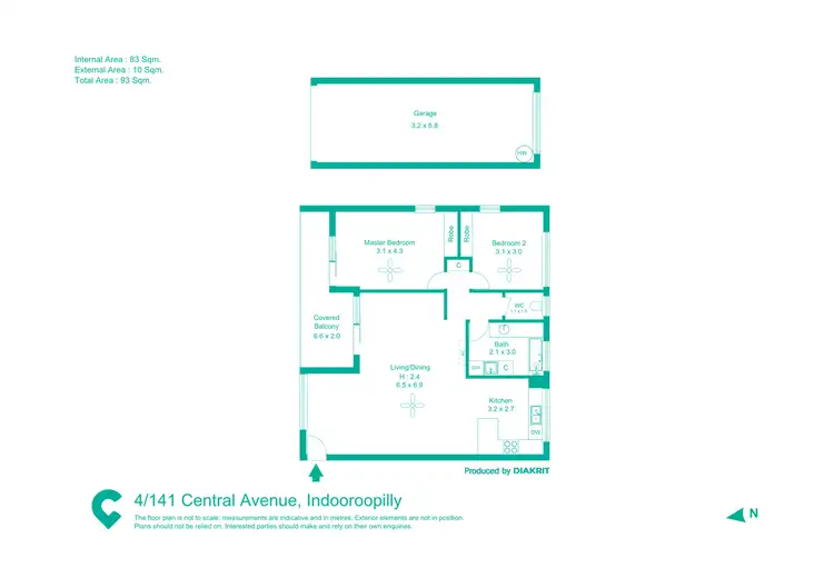 Floorplan of Homely apartment listing, 4/141 Central Avenue, Indooroopilly QLD 4068
