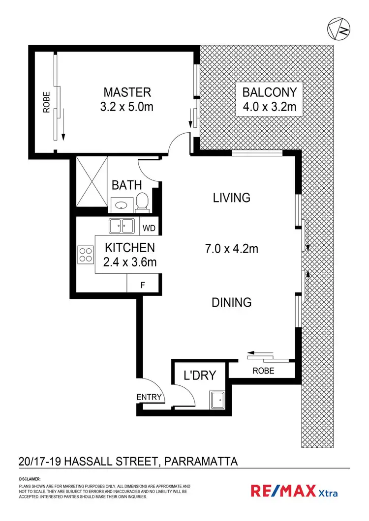 Floorplan of Homely apartment listing, 20/17 Hassall Street, Parramatta NSW 2150