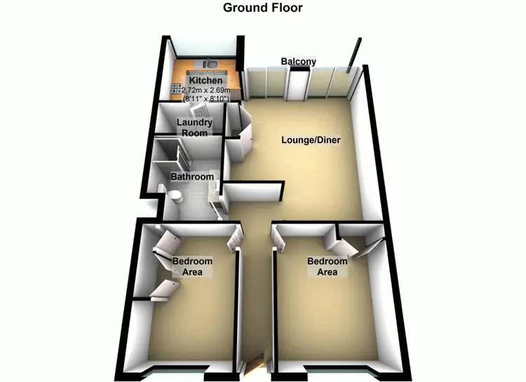Floorplan of Homely unit listing, 8/9 Norwood Street, Toowong QLD 4066
