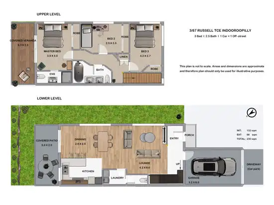Floorplan of Homely townhouse listing, 3/87 Russell Tce, Indooroopilly QLD 4068