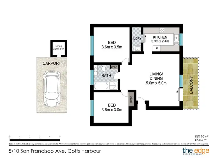 Floorplan of Homely unit listing, 5/10 San Francisco Avenue, Coffs Harbour NSW 2450