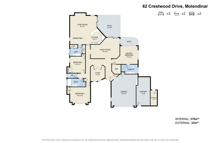 Floorplan of Homely house listing, 62 Crestwood Drive, Molendinar QLD 4214