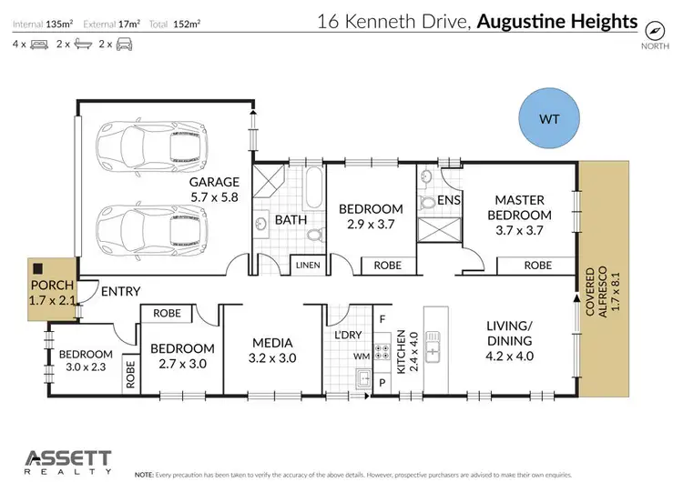 Floorplan of Homely house listing, 16 Kenneth Drive, Augustine Heights QLD 4300