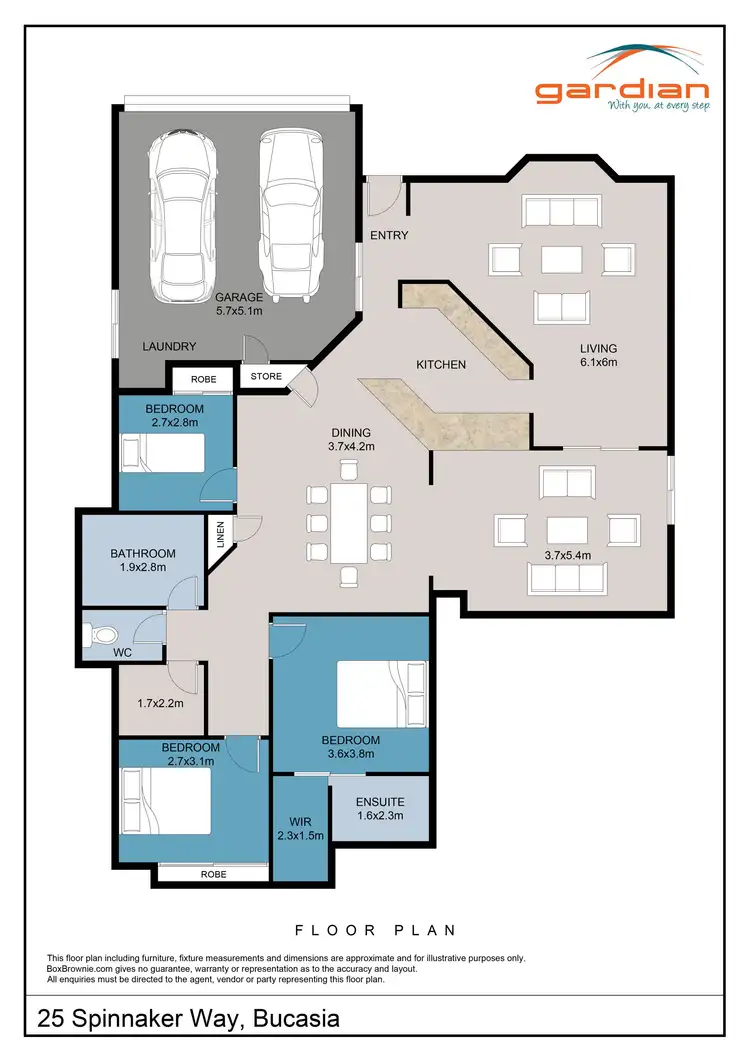 Floorplan of Homely house listing, 25 Spinnaker Way, Bucasia QLD 4750
