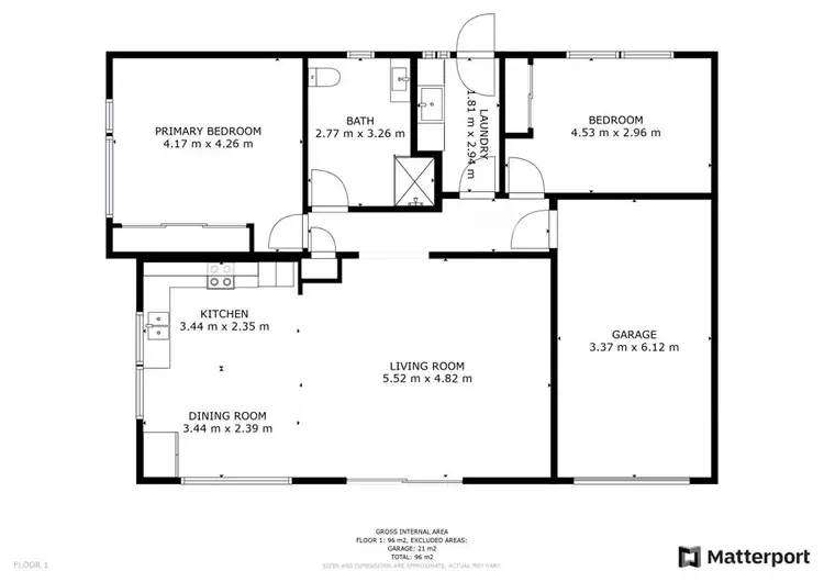 Floorplan of Homely villa listing, 1/108 West High Street, Coffs Harbour NSW 2450