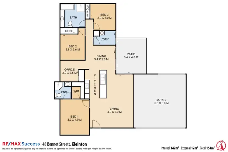 Floorplan of Homely house listing, 48 Bennett Street, Kleinton QLD 4352