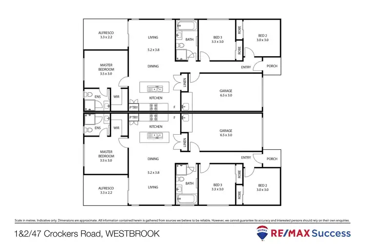 Floorplan of Homely unit listing, 1/47 Crockers Road, Westbrook QLD 4350