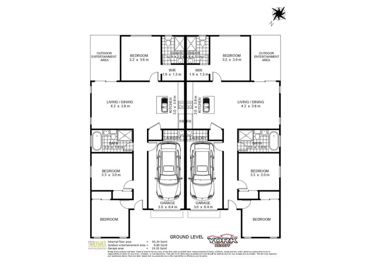 Floorplan of Homely semi-detached listing, 134 Cambooya Street, Drayton QLD 4350