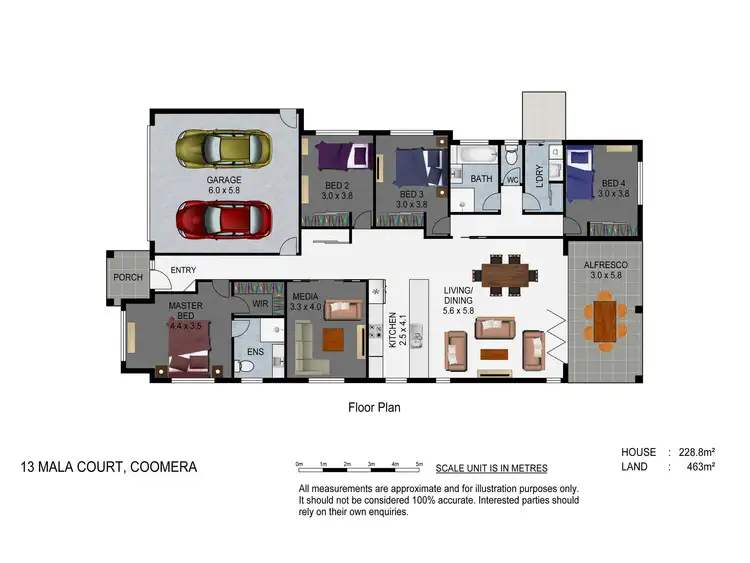 Floorplan of Homely house listing, 13 Mala Court, Coomera QLD 4209