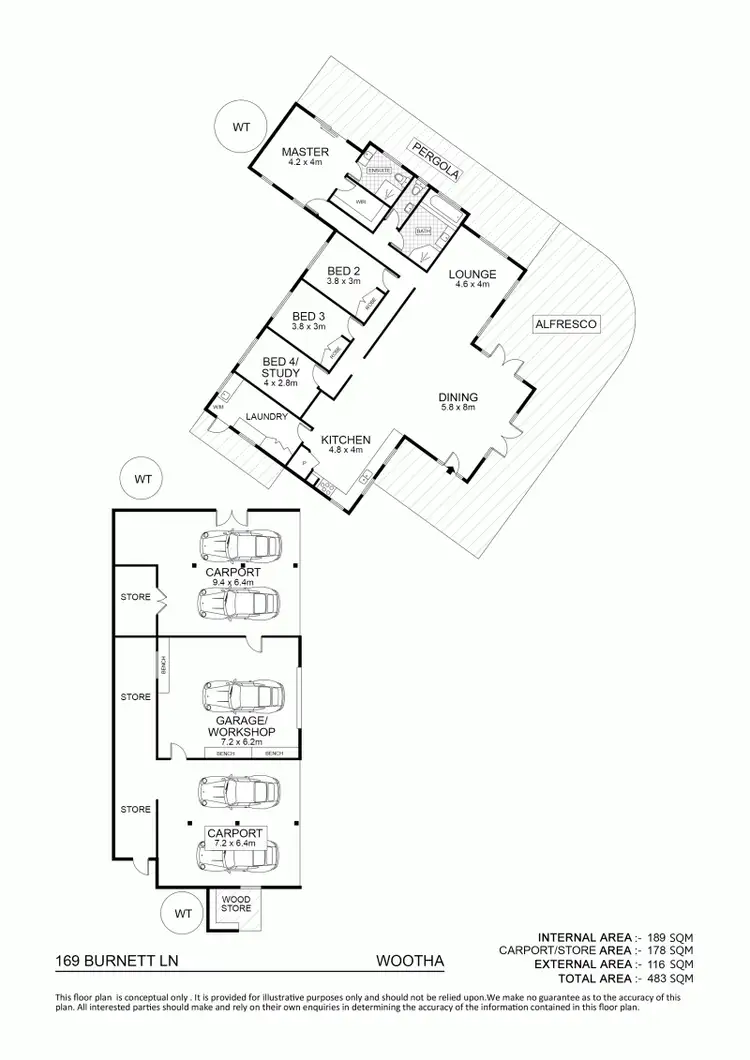 Floorplan of Homely house listing, 169 Burnett Lane, Wootha QLD 4552