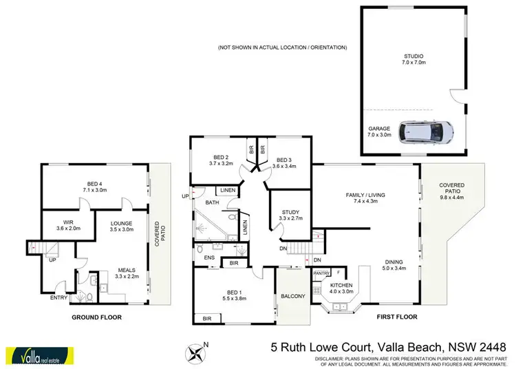 Floorplan of Homely house listing, 5 Ruth Lowe Court, Valla Beach NSW 2448