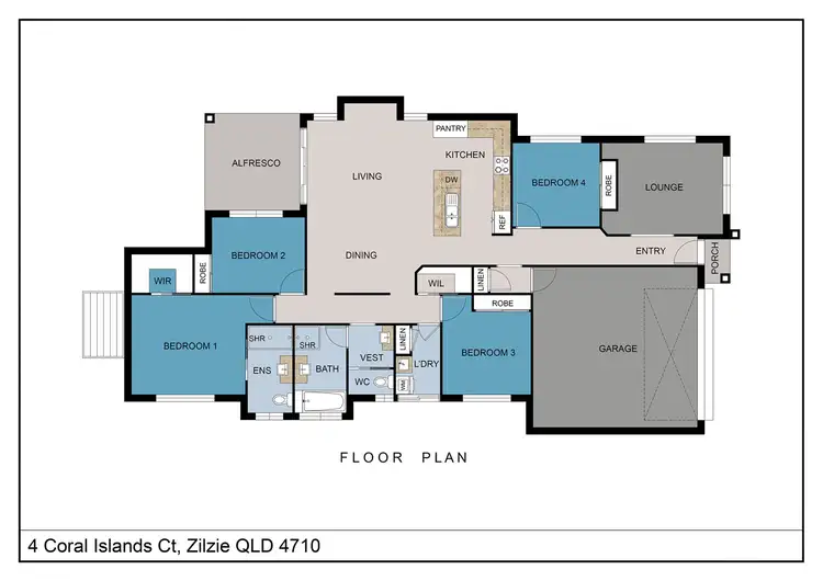 Floorplan of Homely house listing, 4 Coral Islands Court, Zilzie QLD 4710