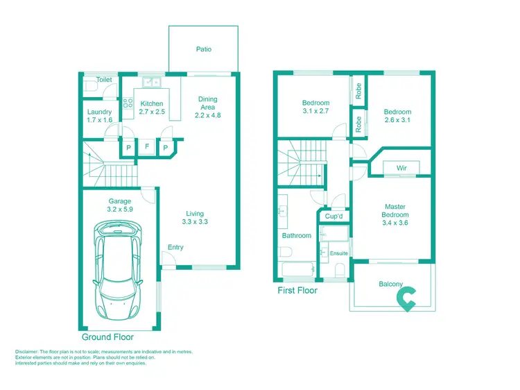 Floorplan of Homely townhouse listing, 8/12 Timms Road, Everton Hills QLD 4053