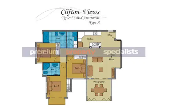 Floorplan of Homely unit listing, 2108 40 Clifton Road, Clifton Beach QLD 4879