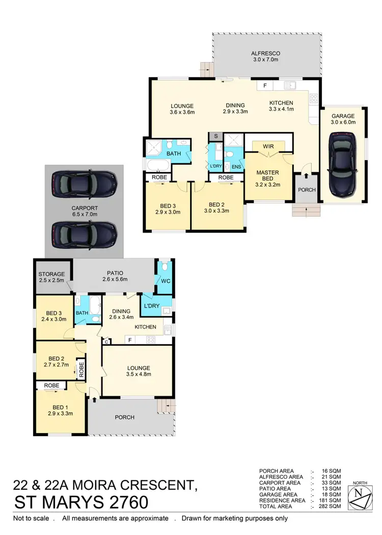 Floorplan of Homely house listing, 22 & 22A Moira Crescent, St Marys NSW 2760