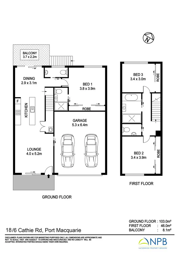 Floorplan of Homely townhouse listing, 18/6 Cathie Road, Port Macquarie NSW 2444