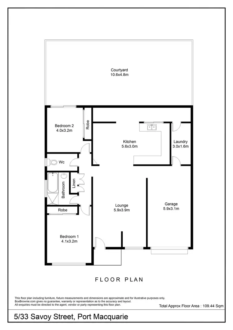 Floorplan of Homely villa listing, 5/33 Savoy Street, Port Macquarie NSW 2444