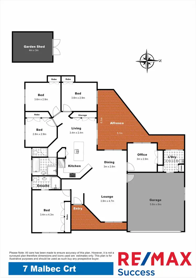 Floorplan of Homely house listing, 7 Malbec Court, Wilsonton Heights QLD 4350