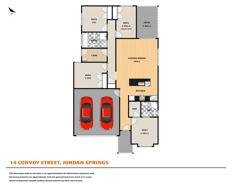 Floorplan of Homely house listing, 14 Convoy Street, Jordan Springs NSW 2747
