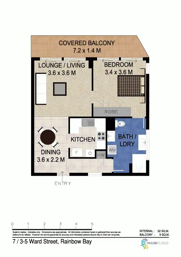 Floorplan of Homely unit listing, 7/3-5 Ward Street, Rainbow Bay QLD 4225