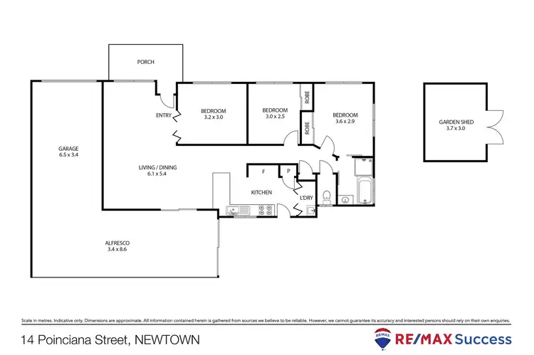 Floorplan of Homely house listing, 14 Poinciana Street, Newtown QLD 4350