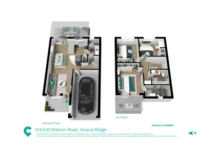 Floorplan of Homely townhouse listing, 104/433 Watson Road, Acacia Ridge QLD 4110