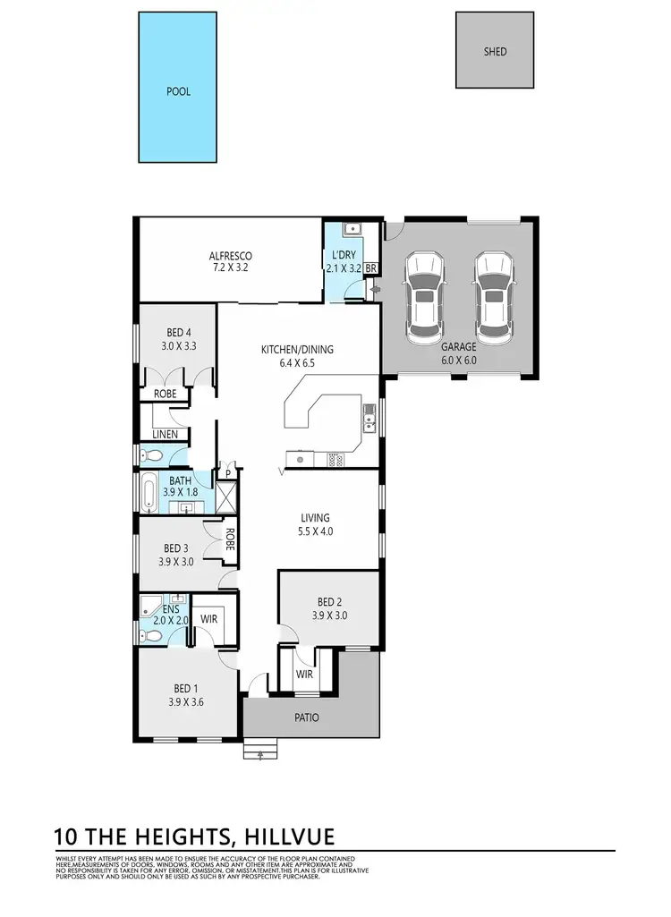 Floorplan of Homely house listing, 10 The Heights, Tamworth NSW 2340