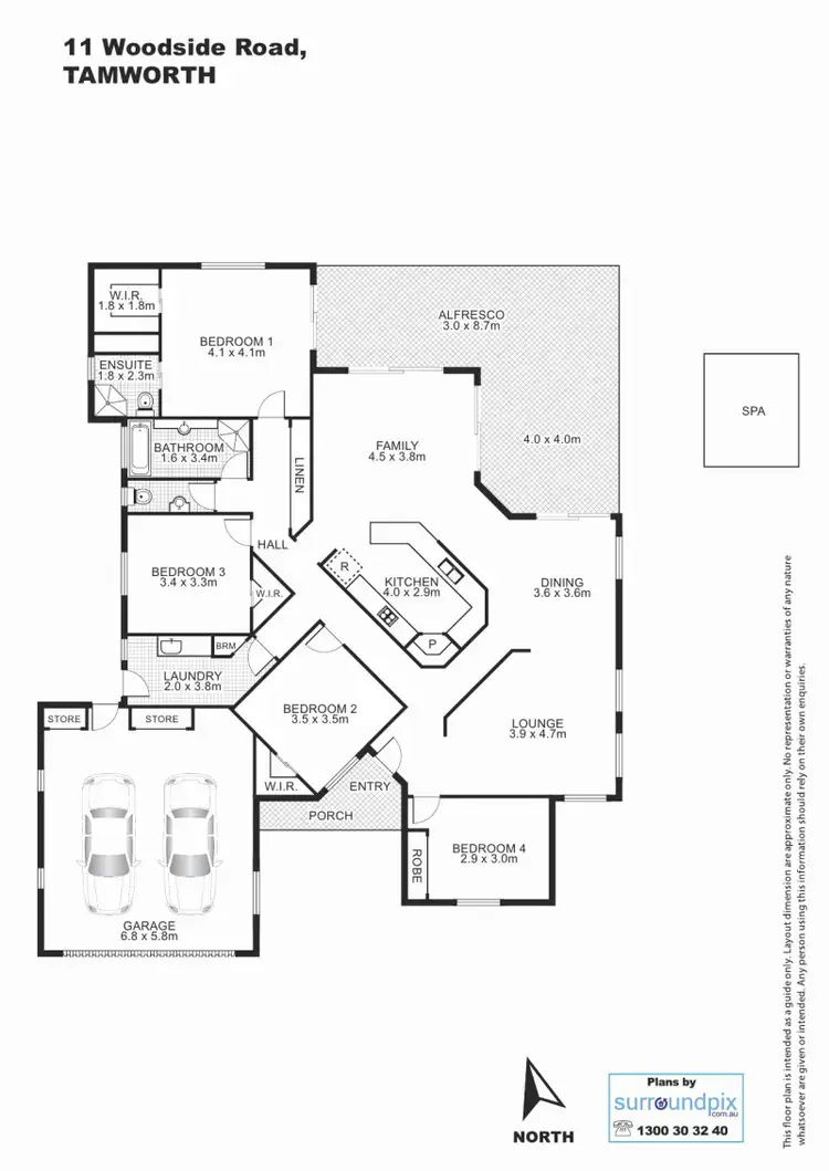 Floorplan of Homely house listing, 11 Woodside Road, Tamworth NSW 2340