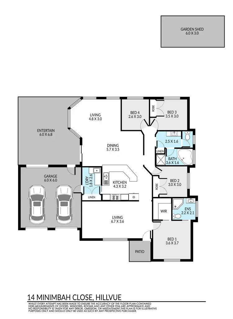 Floorplan of Homely house listing, 14 Minimbah Close, Tamworth NSW 2340
