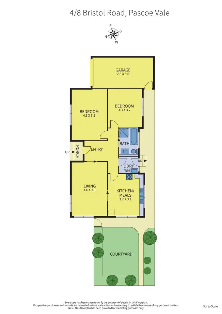 Floorplan of Homely unit listing, 4/8 Bristol Road, Pascoe Vale VIC 3044