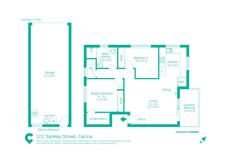 Floorplan of Homely unit listing, 1/11 Sankey Street, Carina QLD 4152