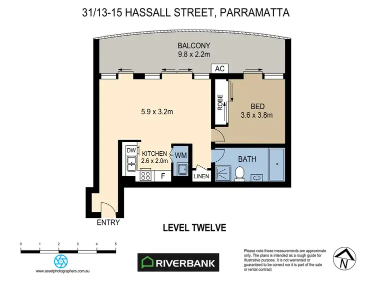 Floorplan of Homely unit listing, 31/13-15 Hassall Street, Parramatta NSW 2150