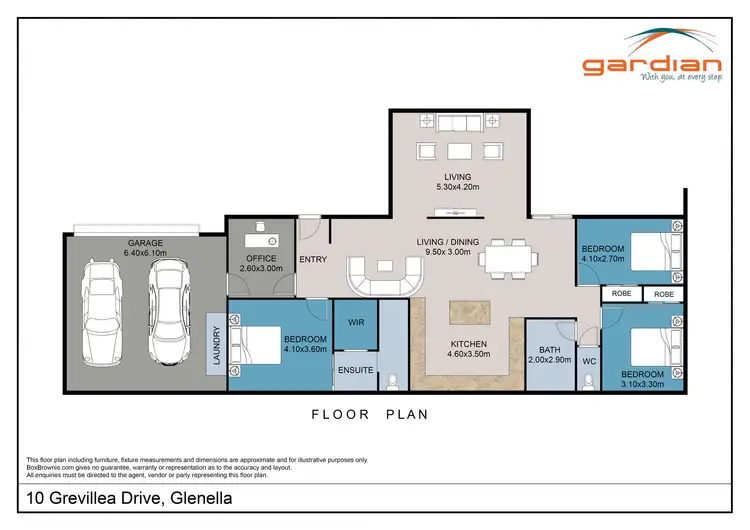 Floorplan of Homely house listing, 10 Grevillea Drive, Glenella QLD 4740