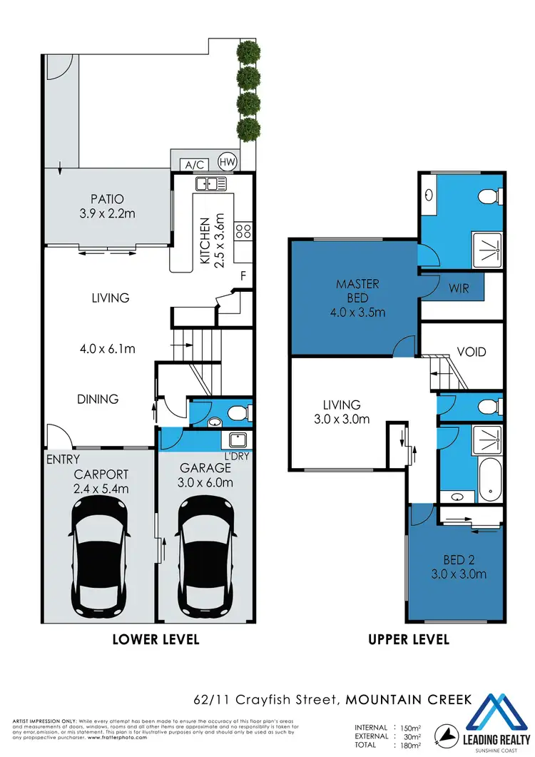 Floorplan of Homely townhouse listing, 62/11 Crayfish Street, Mountain Creek QLD 4557