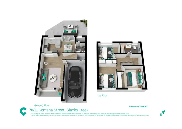 Floorplan of Homely townhouse listing, z78/11 Gomana St, Slacks Creek QLD 4127