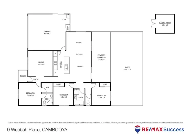 Floorplan of Homely house listing, 9 Weebah Place, Cambooya QLD 4358