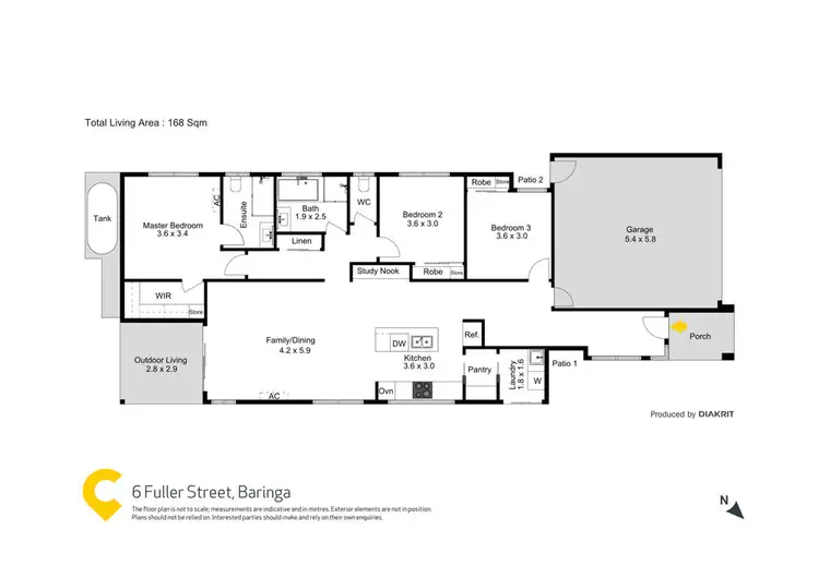 Floorplan of Homely house listing, 6 Fuller Street, Baringa QLD 4551