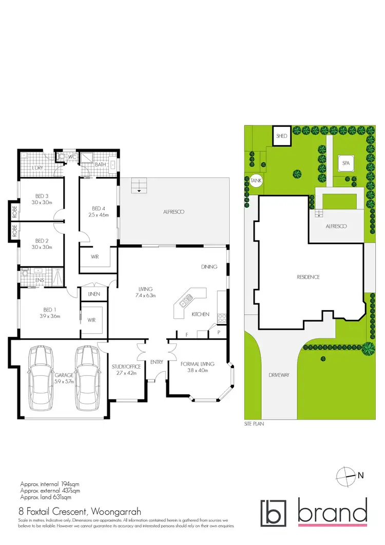 Floorplan of Homely house listing, 8 Foxtail Crescent, Woongarrah NSW 2259