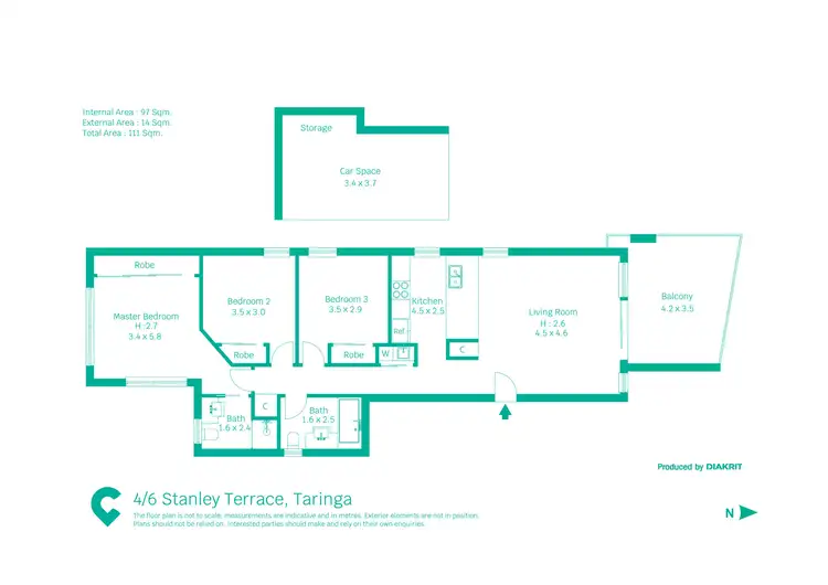 Floorplan of Homely unit listing, 4/6 Stanley Terrace, Taringa QLD 4068
