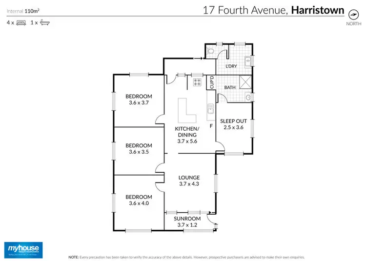 Floorplan of Homely house listing, 17 Fourth Avenue, Harristown QLD 4350