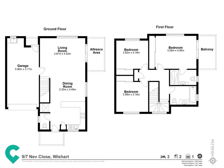 Floorplan of Homely townhouse listing, 9/7 Nev Close, Wishart QLD 4122