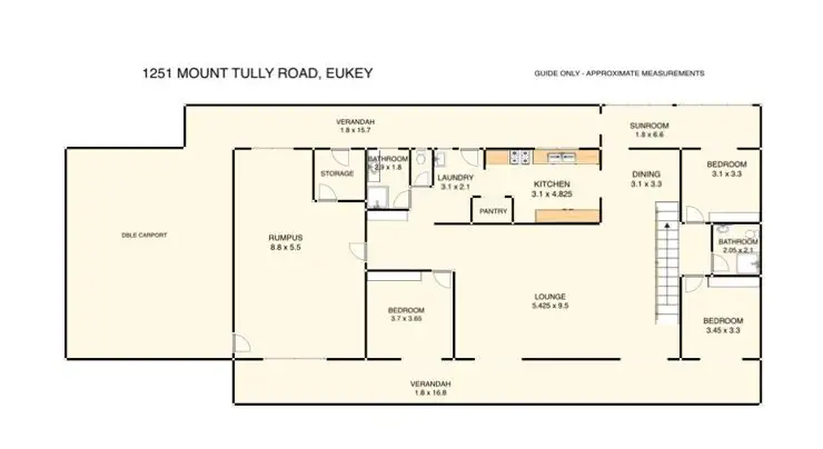 Floorplan of Homely rural property listing, 1251 Mount Tully Road, Eukey QLD 4380