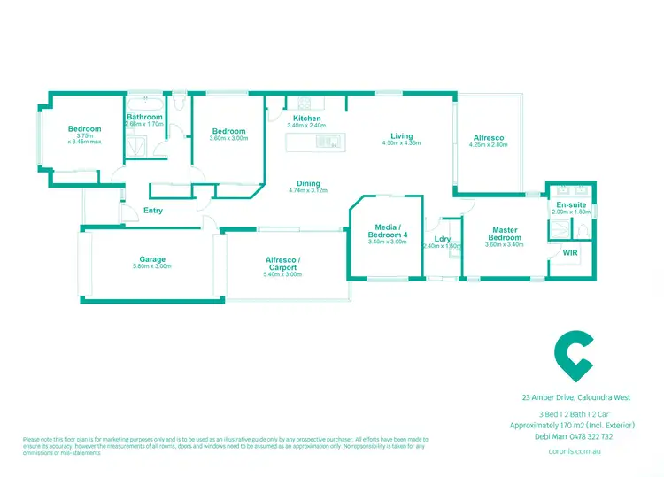 Floorplan of Homely house listing, 23 Amber Drive, Caloundra West QLD 4551