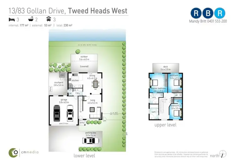 Floorplan of Homely townhouse listing, 13/83 Gollan Drive, Tweed Heads West NSW 2485