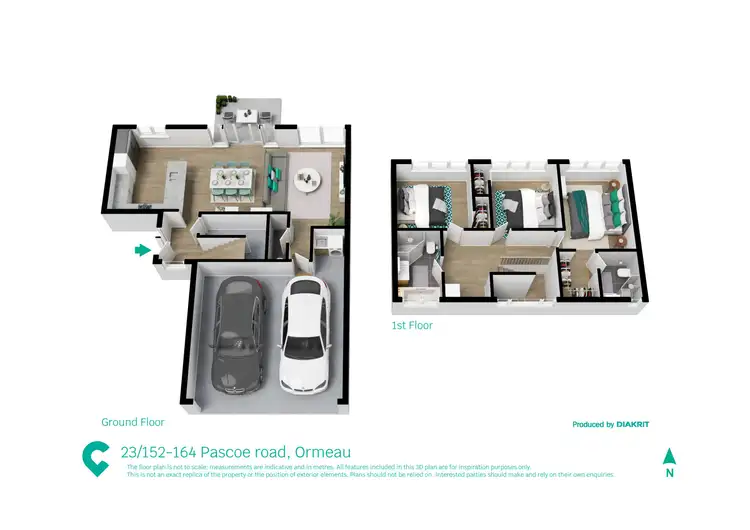 Floorplan of Homely townhouse listing, 23/152-164 Pascoe Road, Ormeau QLD 4208